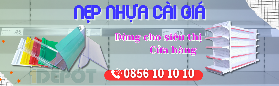 Nẹp nhựa cài giá